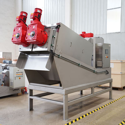 1.1kW Screw Press Type Sludge Dewatering Equipment Easy Installation